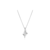 Diamond 3 Stone Pendant Necklace