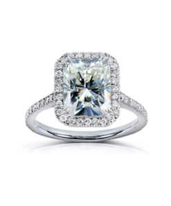 Radiant-cut Moissanite