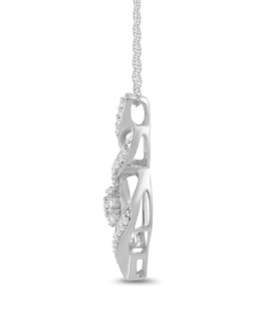 Diamond Twist Pendant Necklace