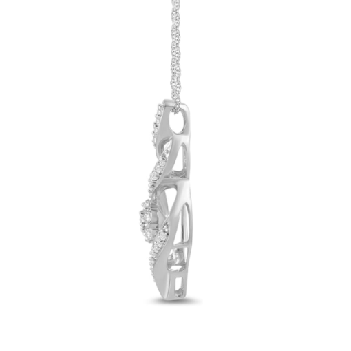 Diamond Twist Pendant Necklace