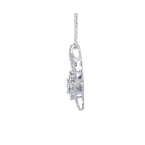 Diamond 3 Stone Pendant Necklace