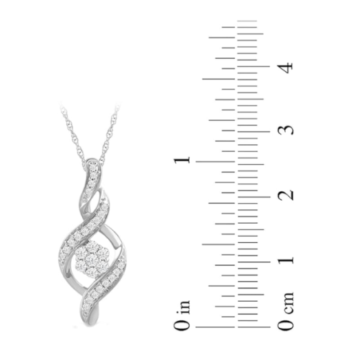 Diamond Twist Pendant Necklace