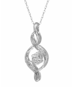 Diamond Twist Pendant Necklace