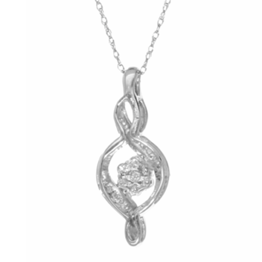 Diamond Twist Pendant Necklace