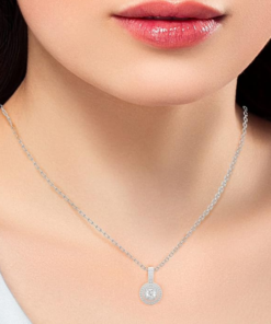 High-Quality Diamond Double Halo Pendant Necklace